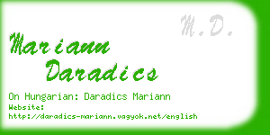 mariann daradics business card